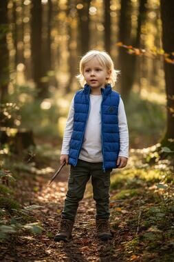 Blue Large Orrnikko Vest Puffer Outdoor Padded Activewear Children Heated